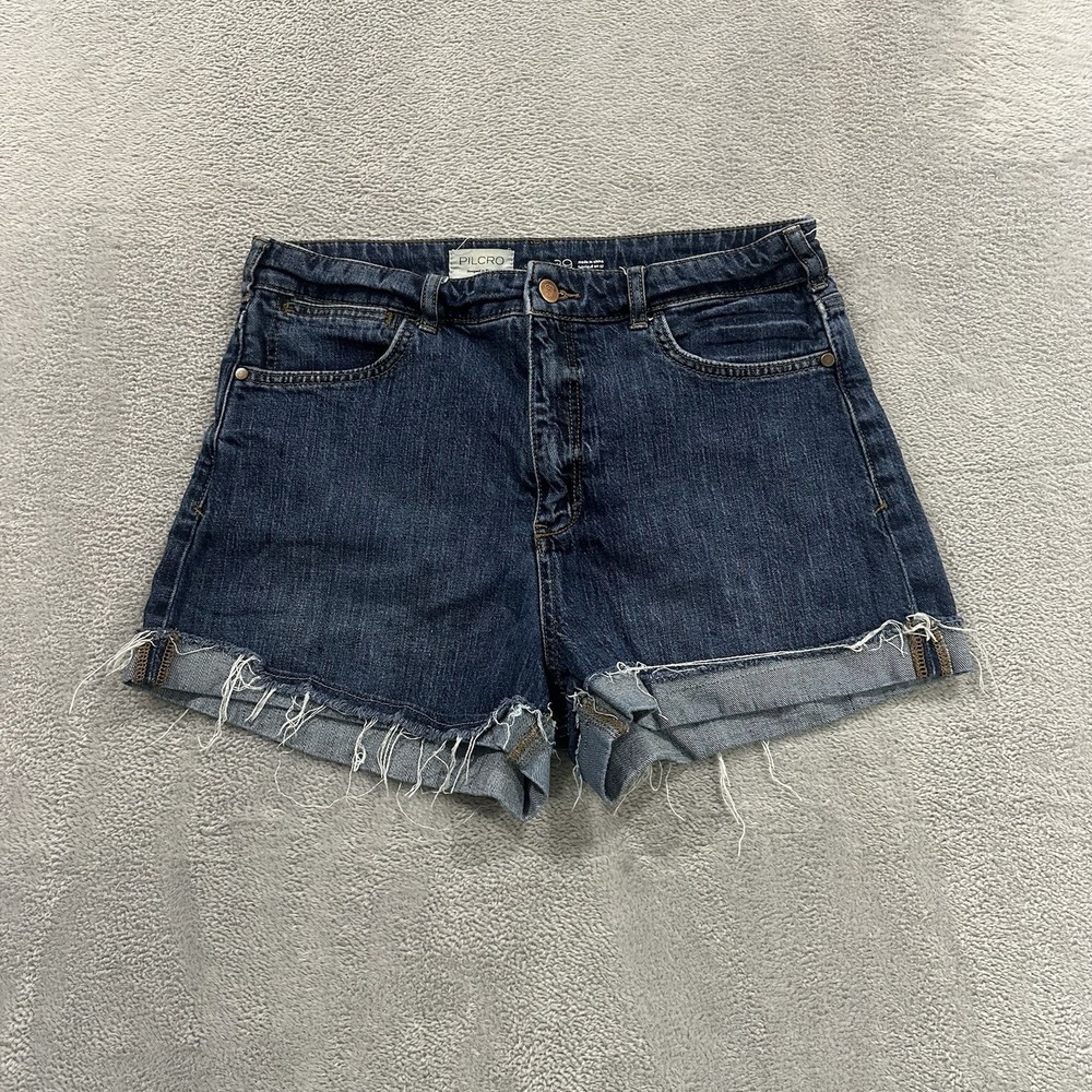 PILCRO Denim Shorts Women 29 Jorts Blue High Waist Festival Jeans Beach Casual